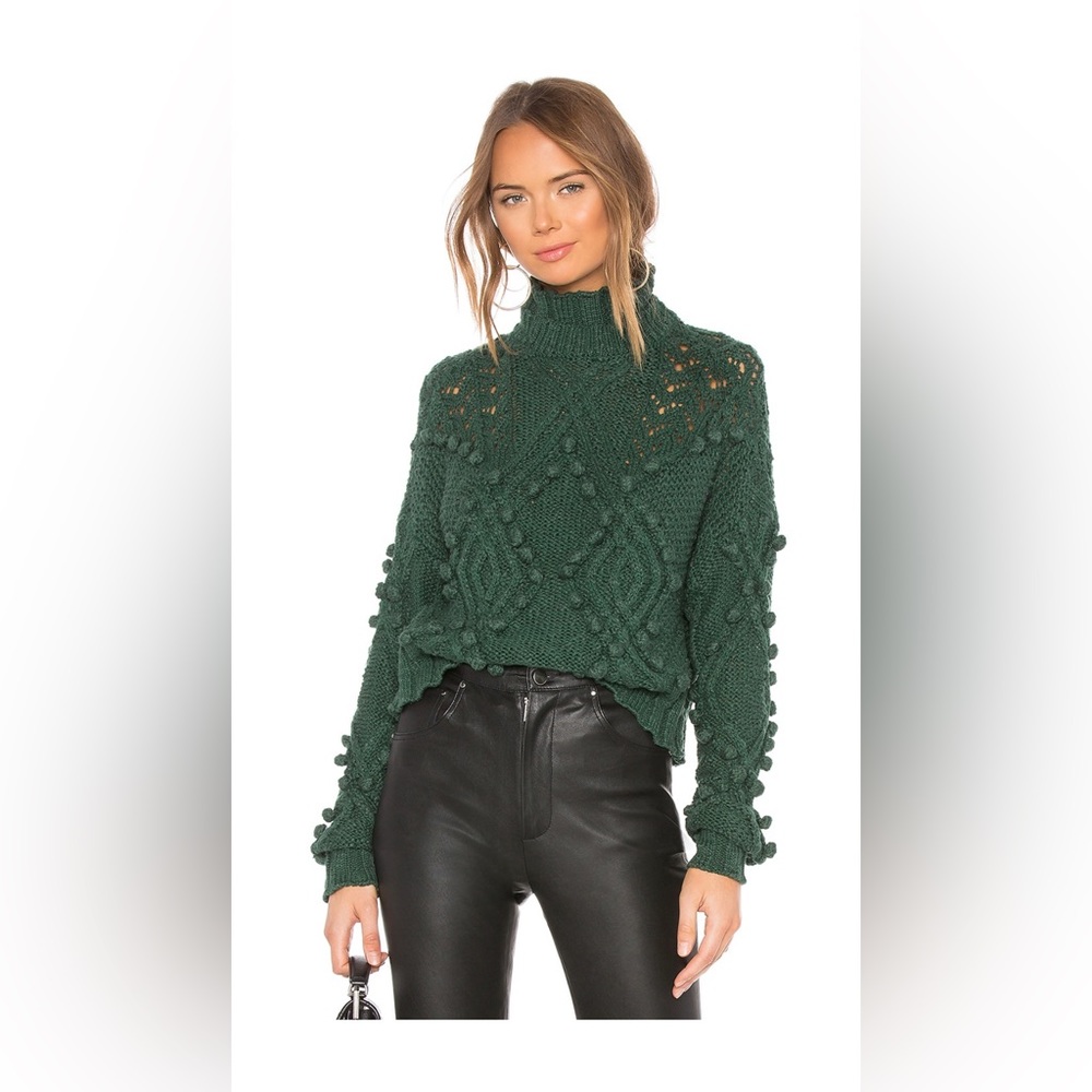 Lovers + Friends Daybreak Sweater: Forest Green - Size Small